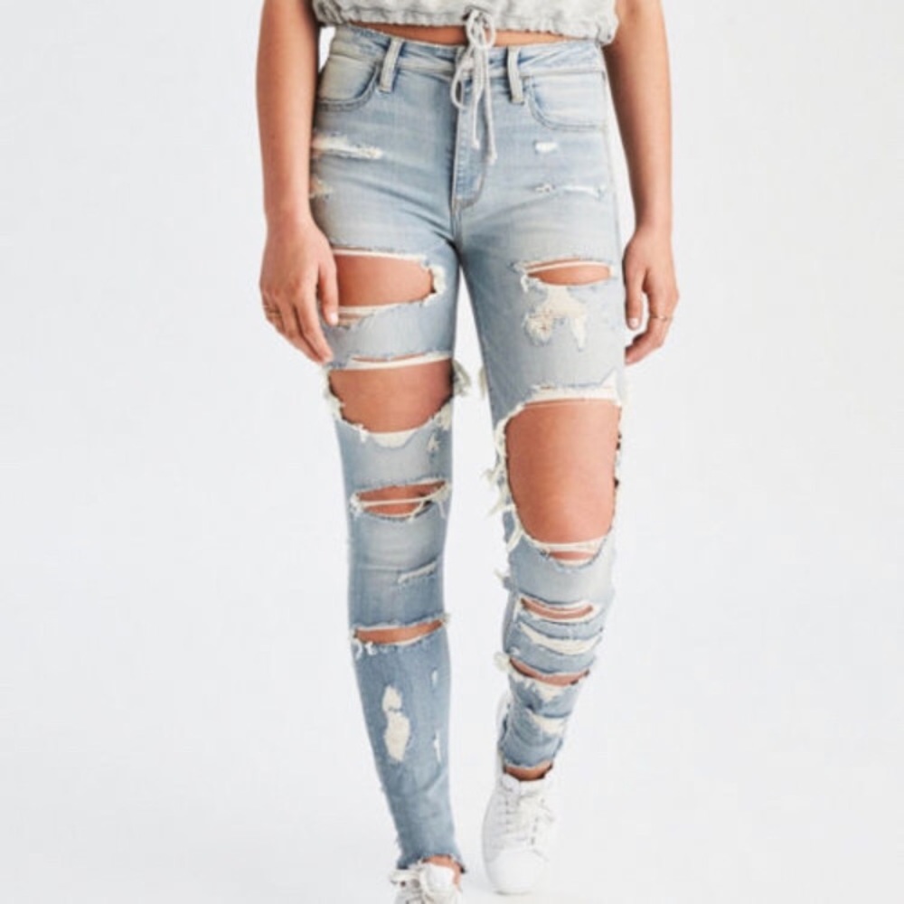 SOLD American Eagle jeans with front & back rips